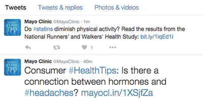Mayo Clinic's Twitter